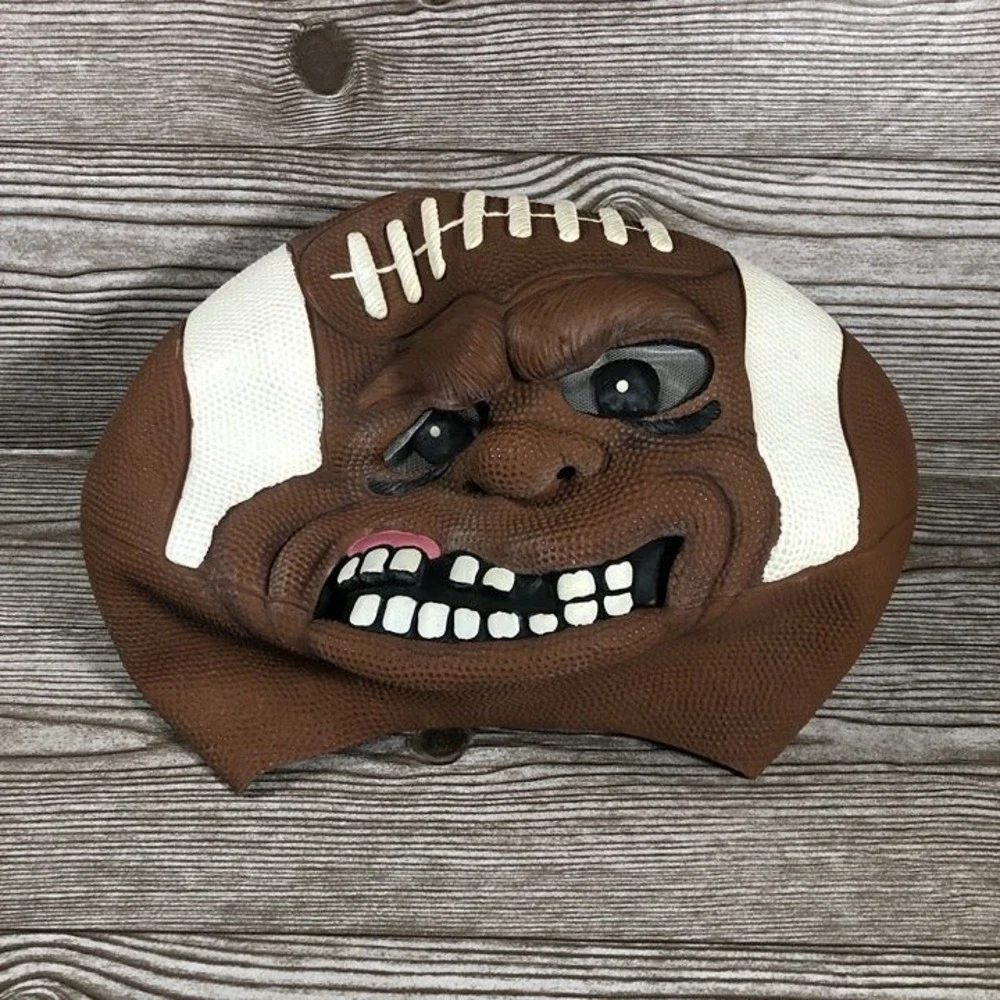 Vintage Madballs Halloween Mask Football Full Head Rubber Latex Mask